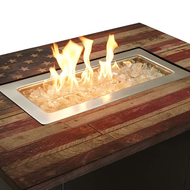Image 3 The Americana 40"W Oil-Rubbed Bronze Gas Outdoor Fire Pit more views