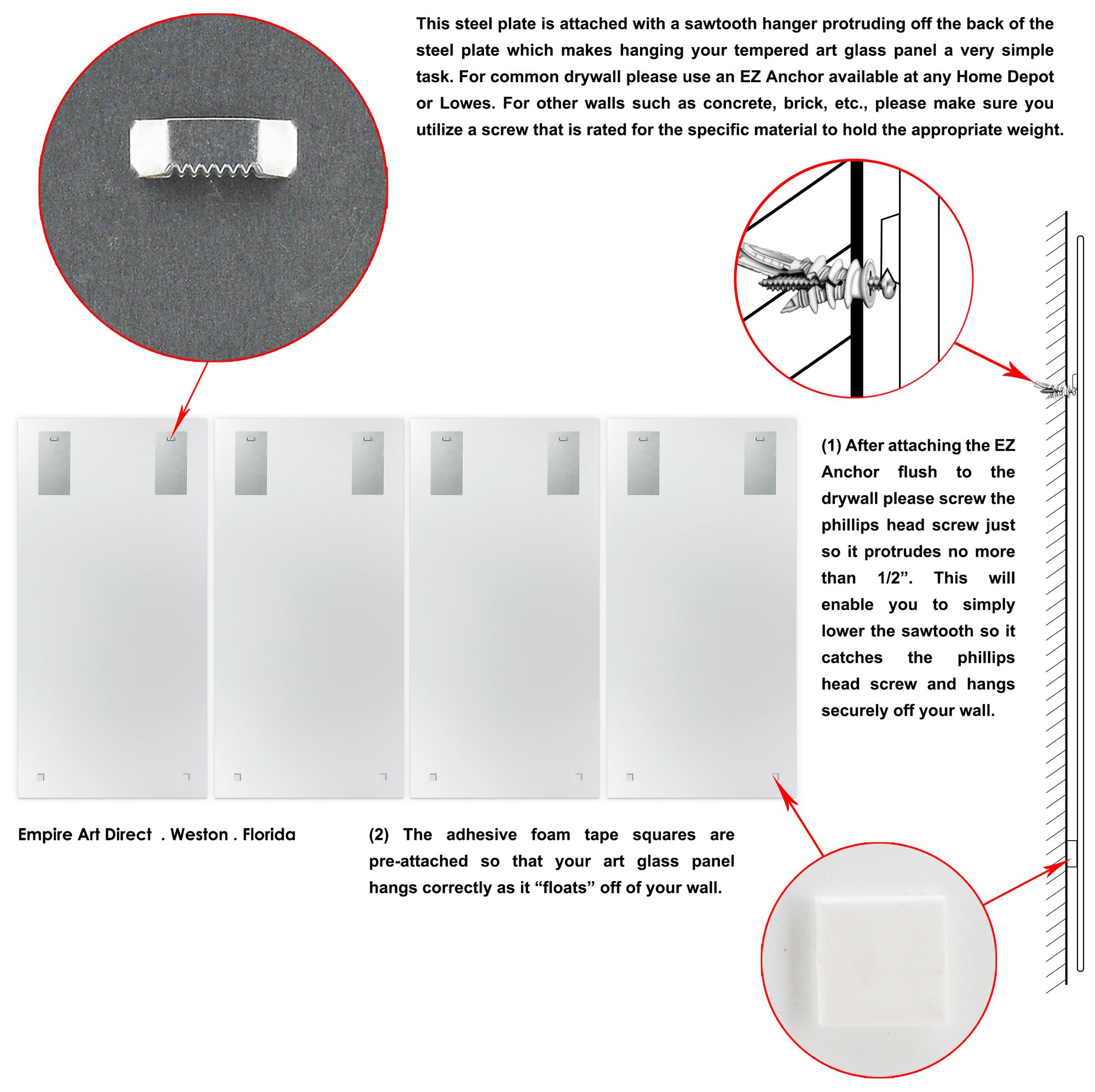 Image 7 The Angel Oak ABCD Frameless Reverse Printed Tempered Glass Wall Art Set more views
