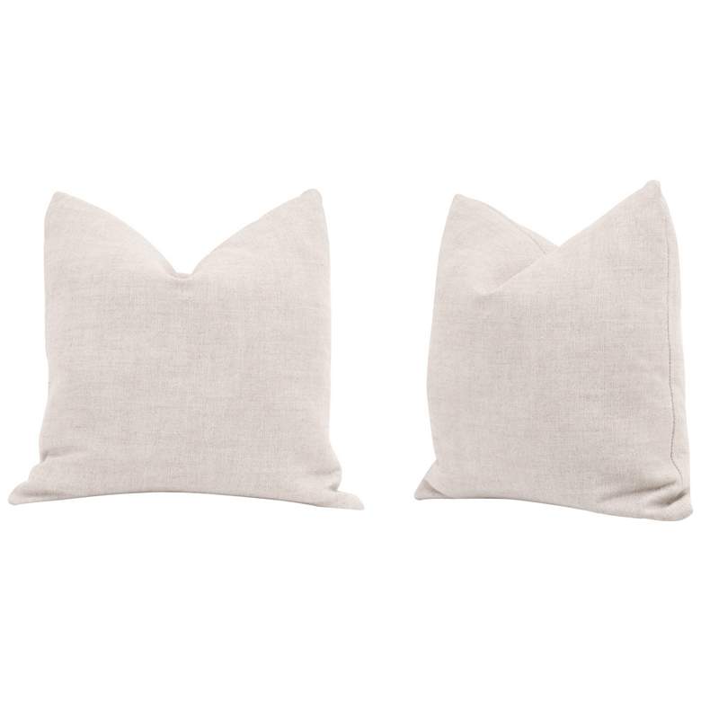 Image 1 The Basic 22" Essential Pillow, Bisque, Set of 2