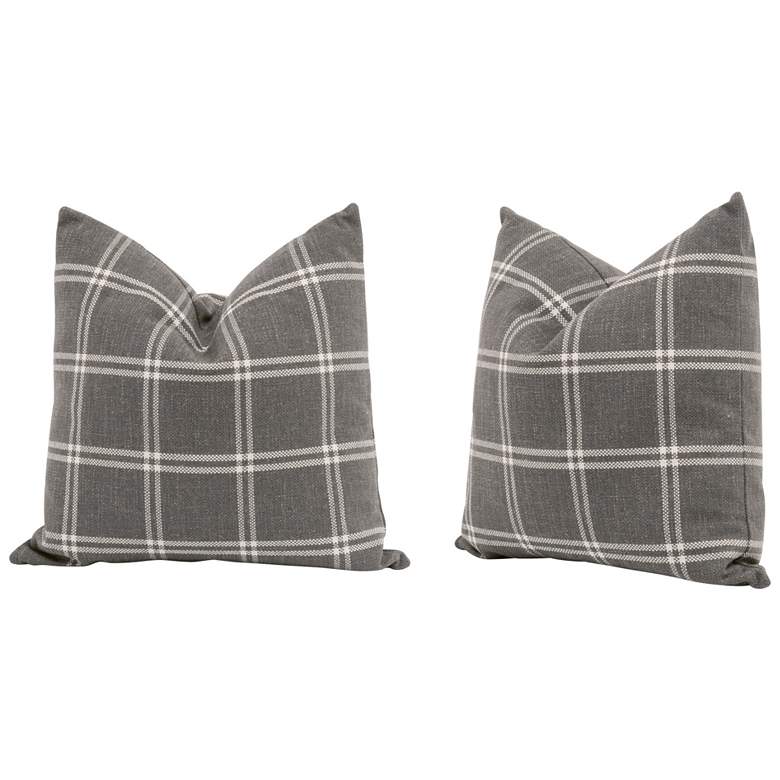 Image 1 The Basic 22" Essential Pillow, Performance Walden Smoke, Set of 2