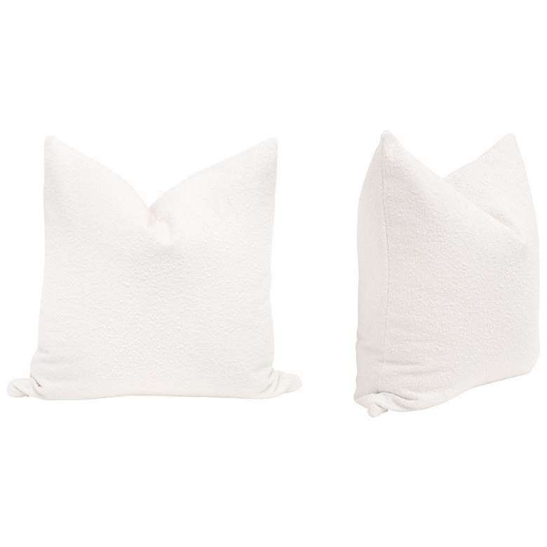 Image 1 The Basic 26 inch Essential Euro Pillow, Performance Boucle Snow, Set of 2