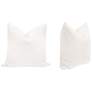 The Basic 26" Essential Euro Pillow, Performance Boucle Snow, Set of 2