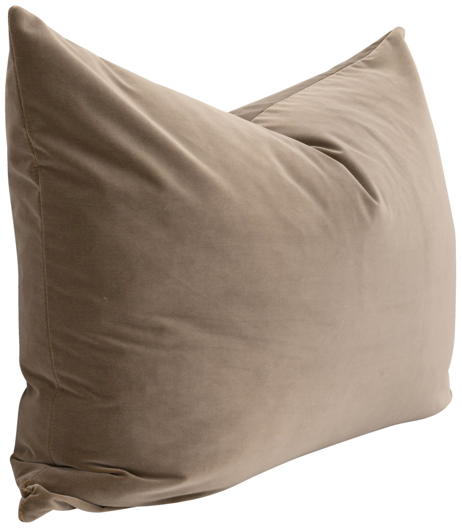 Image 2 The Basic 34" Essential Dutch Pillow, Caramel Velvet, Set of 2 more views