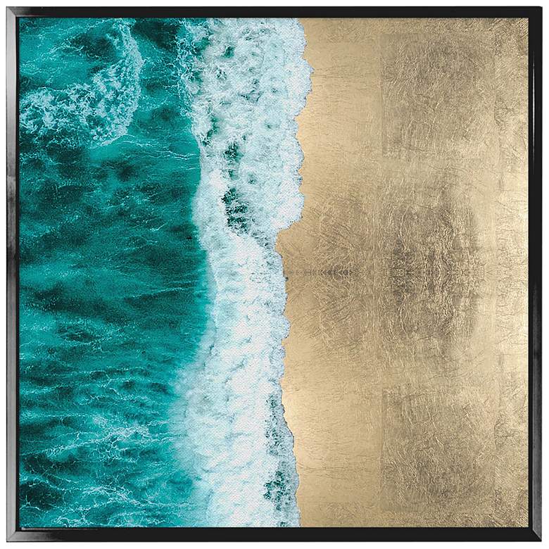 Image 1 The Beach And The Sea II 37 3/4 inch Square Canvas Wall Art