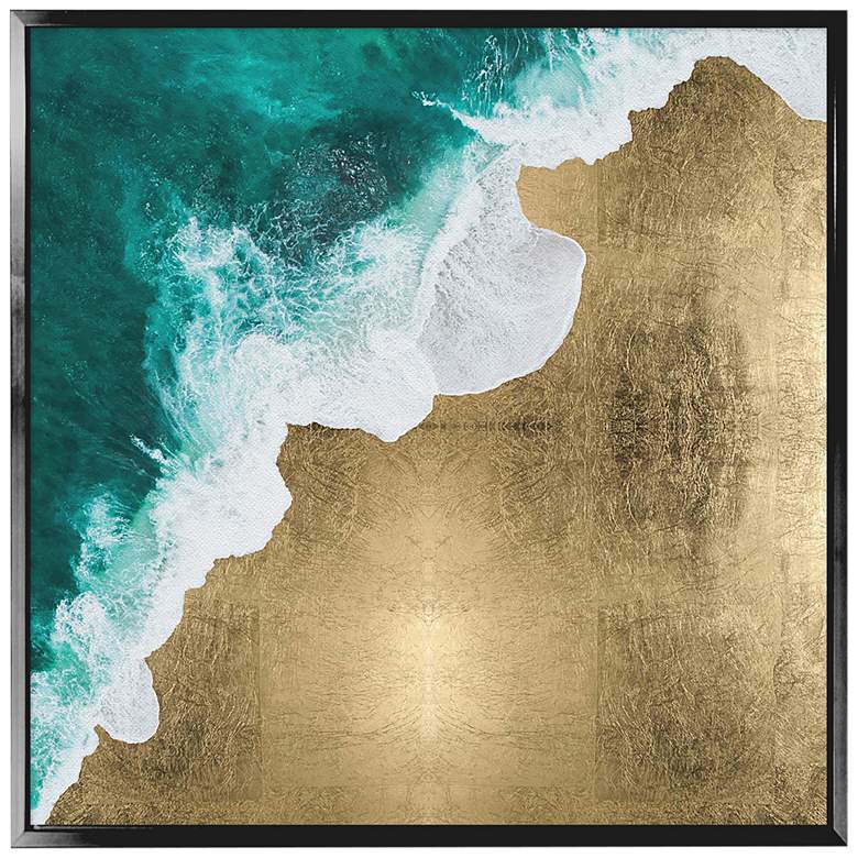 Image 1 The Beach And The Sea IV 37 3/4 inch Square Canvas Wall Art