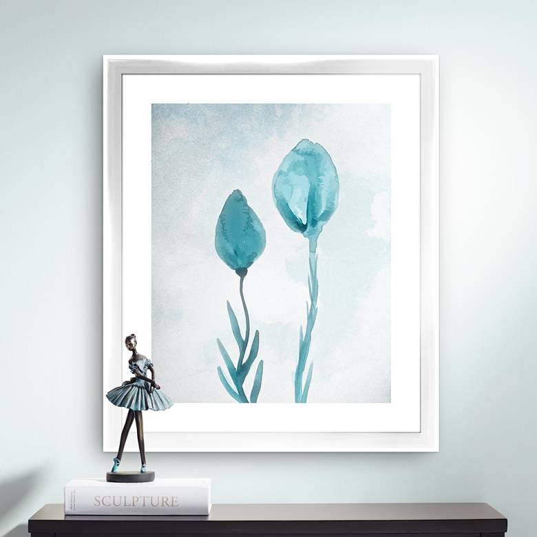 Image 1 The Blue Roses I 26 1/2 inch High Framed Wall Art