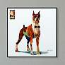The Boxer 24" Square Framed Printed Art Glass Wall Art