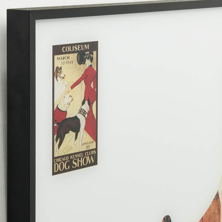 Image 3 The Boxer 24" Square Framed Printed Art Glass Wall Art more views