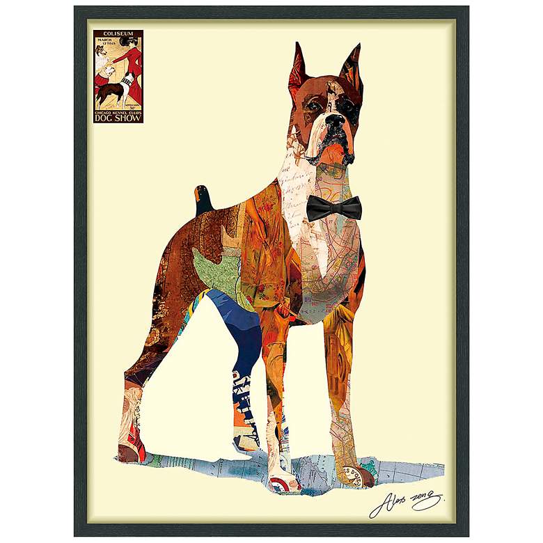 Image 2 The Boxer 40" High Dimensional Collage Framed Wall Art