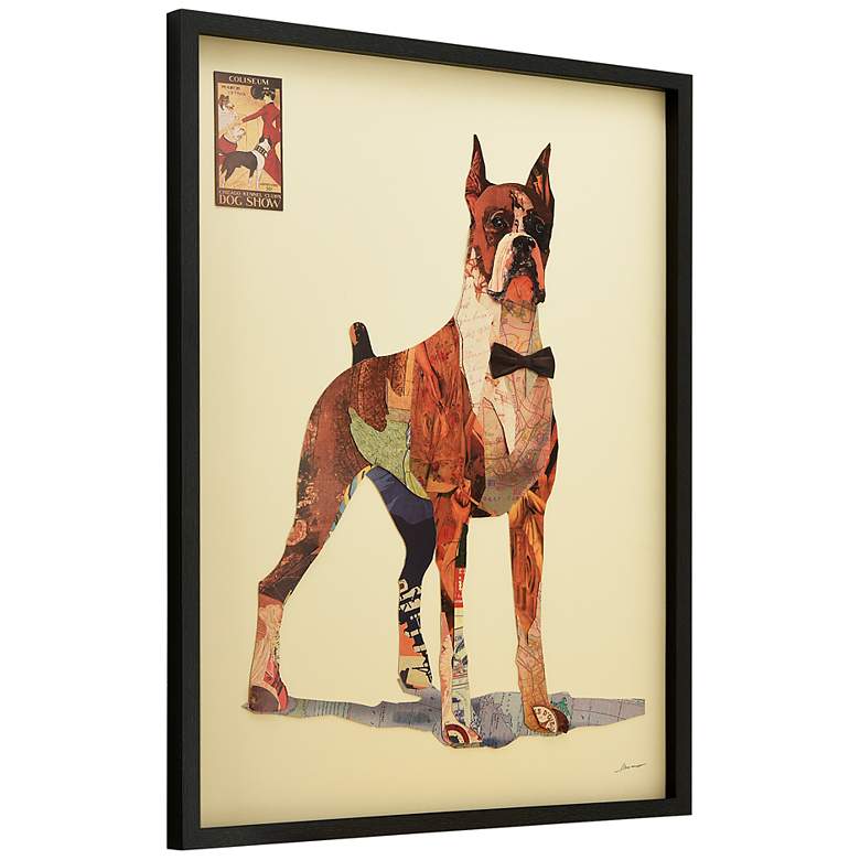 Image 4 The Boxer 40" High Dimensional Collage Framed Wall Art more views