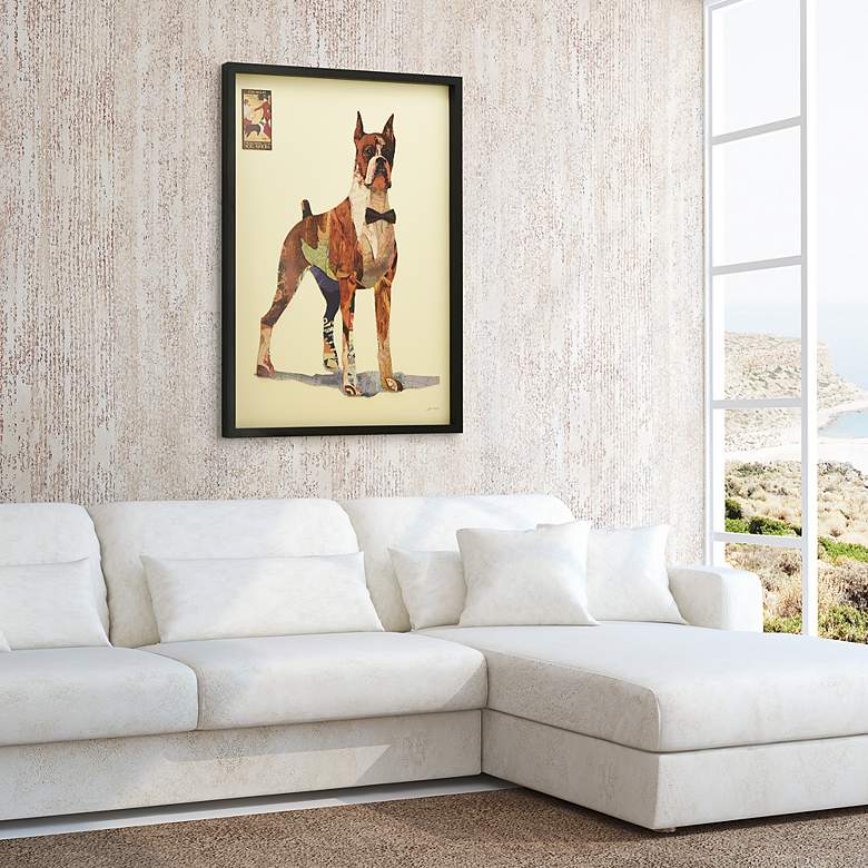 Image 5 The Boxer 40" High Dimensional Collage Framed Wall Art more views