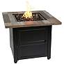 The Cayden 30"W Cement Resin Mantel LP Gas Fire Pit Table