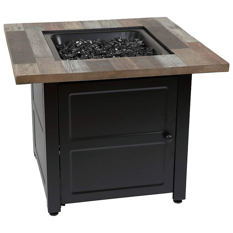 Image 2 The Cayden 30"W Cement Resin Mantel LP Gas Fire Pit Table more views