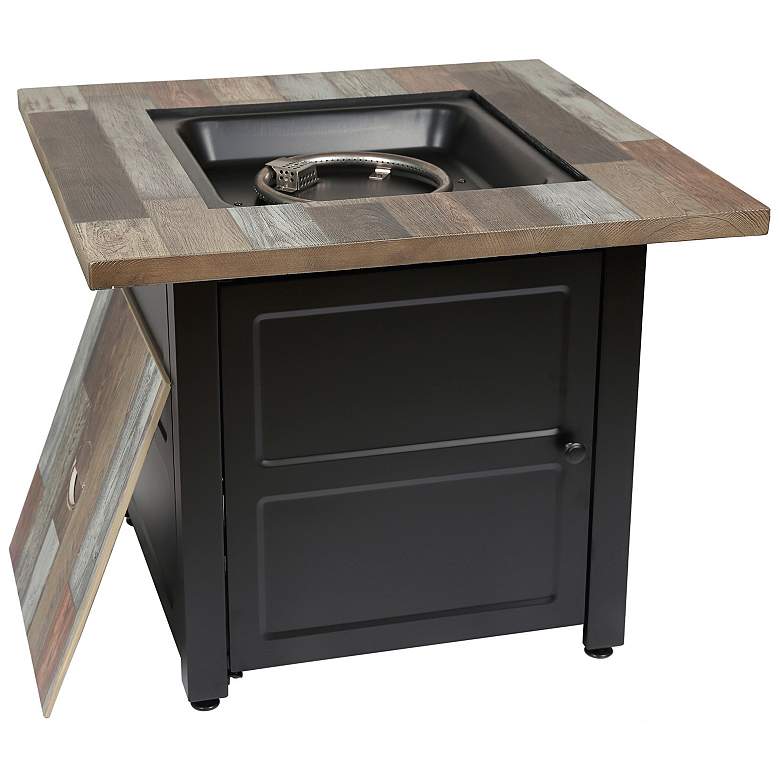 Image 3 The Cayden 30"W Cement Resin Mantel LP Gas Fire Pit Table more views