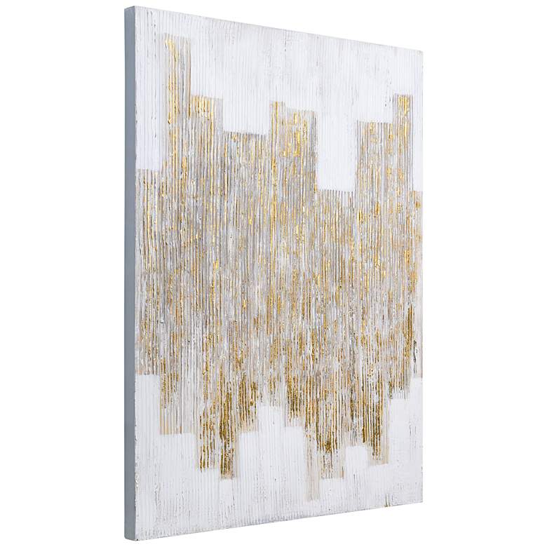 Image 7 The City 40 inch High Textured Metallic Canvas Wall Art more views