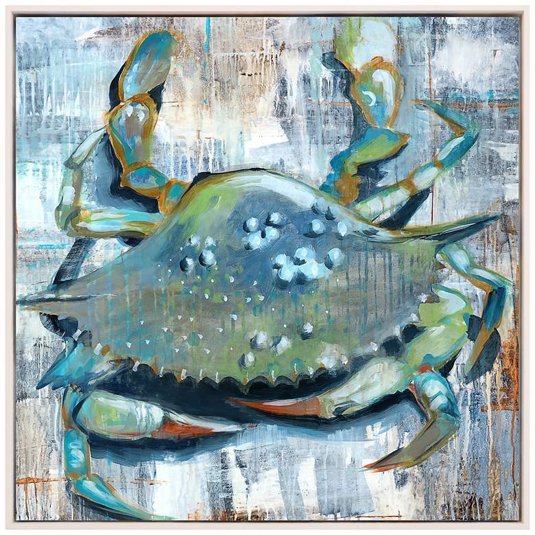Image 1 The Crab 40" Square Giclee Framed Canvas Wall Art
