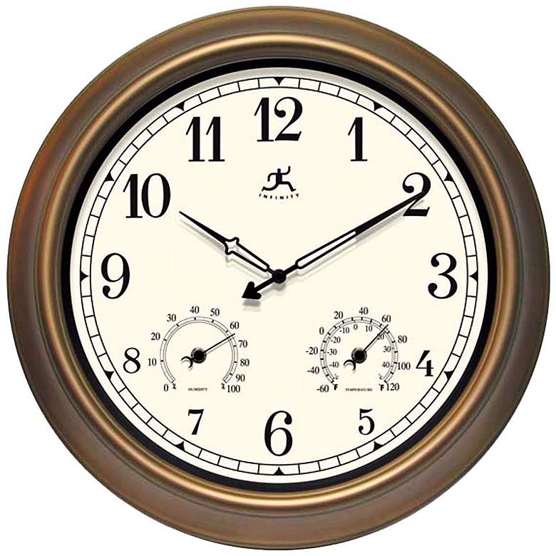 Image 1 The Craftsman Outdoor 18 inch Wide Round Wall Clock