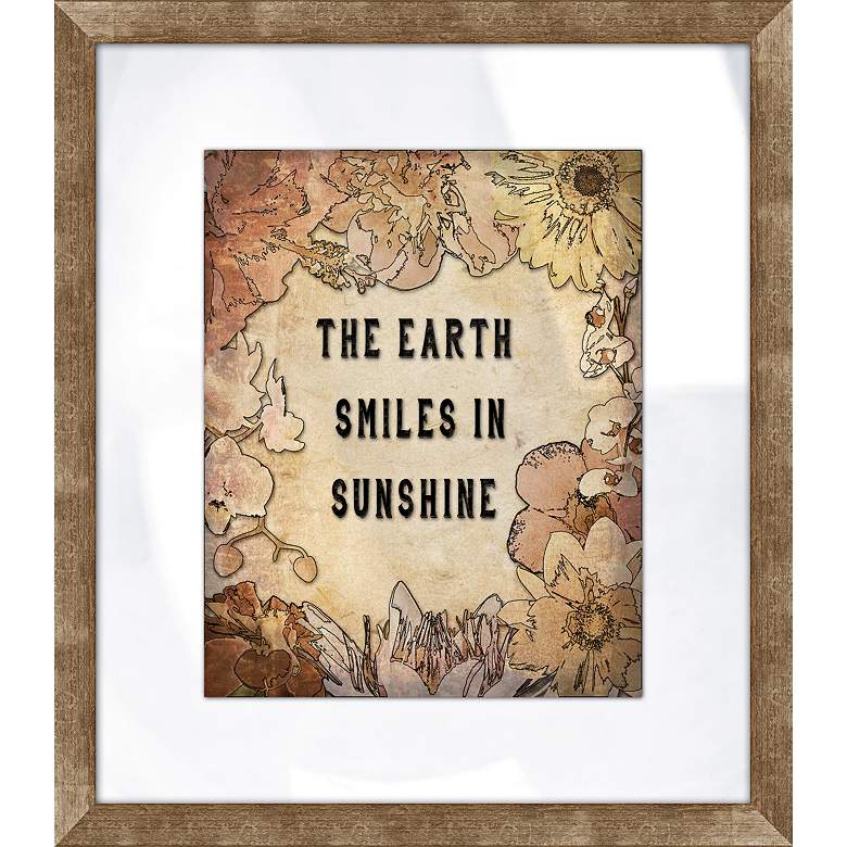 Image 1 The Earth Smiles 15 1/2 inch High Framed Giclee Wall Art