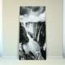 The Falls 72" High Free Floating Tempered Art Glass Wall Art in scene