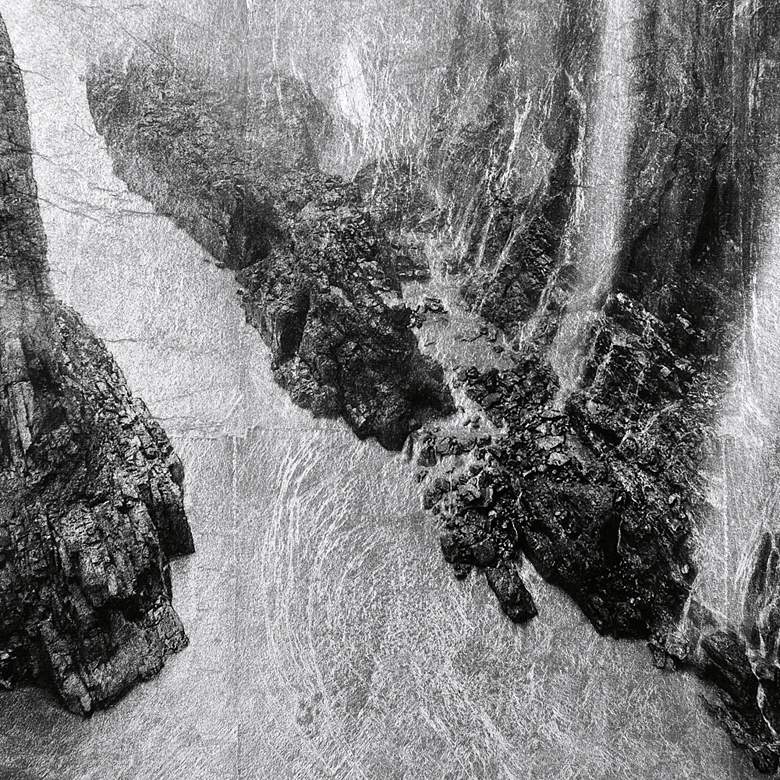 Image 3 The Falls Reverse Printed Tempered Glass with Silver Leaf Wall Art more views