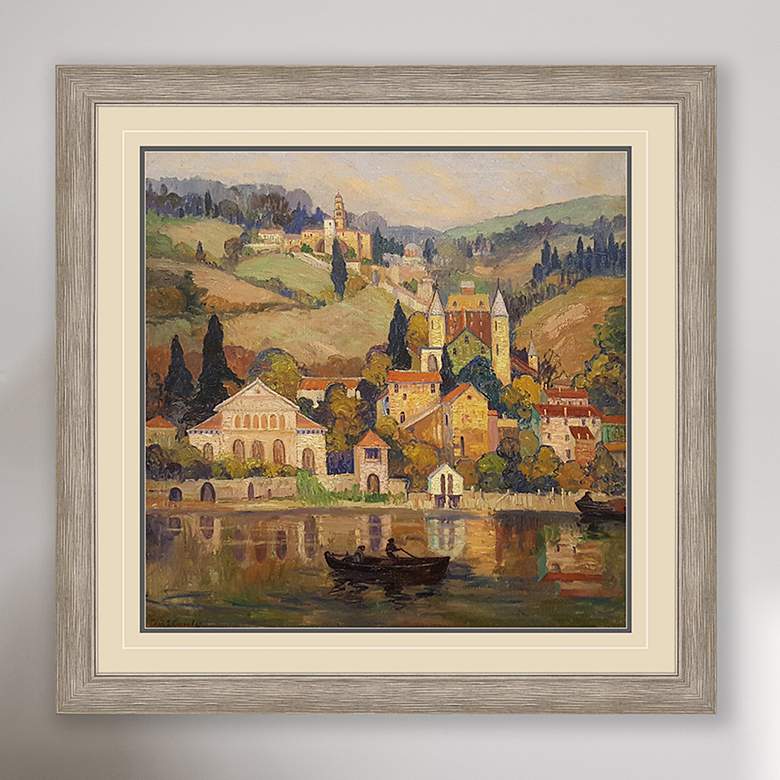 Image 2 The Golden Arno 40 inch Square Framed Giclee Wall Art