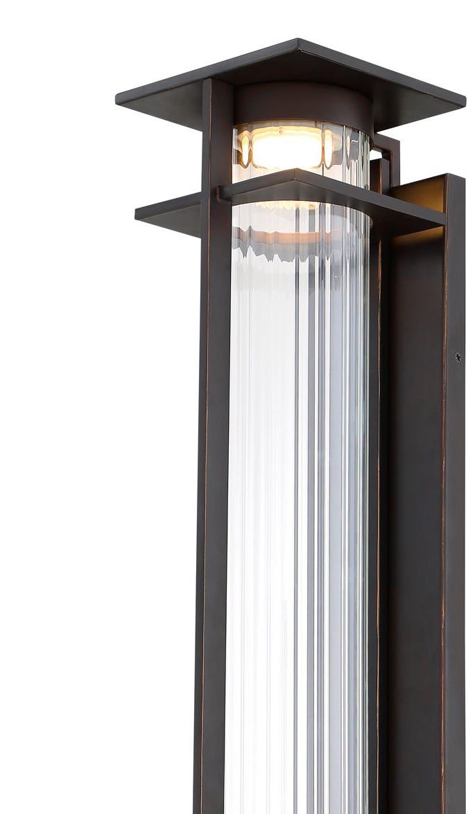 Image 2 The Great Outdoor Kittner LED 1-Light Bronze and Gold OD Wall Mount more views