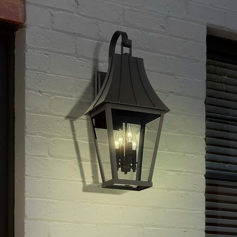 Image 1 The Great Outdoors 1-Light Sand Coal Outdoor Wall Mount