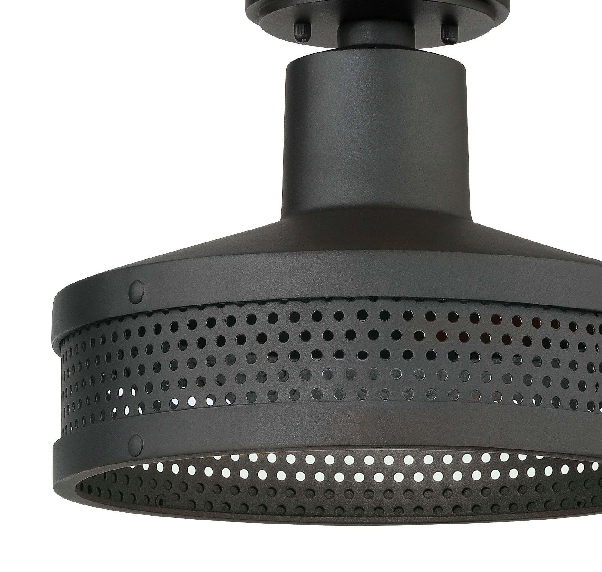 Image 3 The Great Outdoors Abalone Point 1-Light Black Outdoor Flush Mount more views