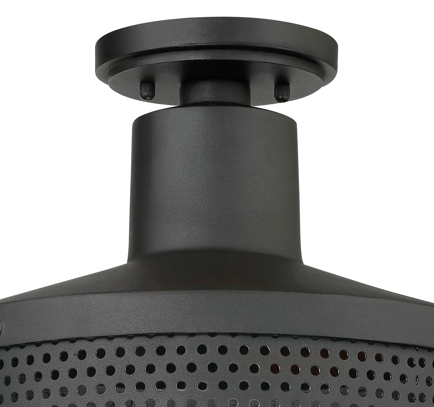 Image 4 The Great Outdoors Abalone Point 1-Light Black Outdoor Flush Mount more views
