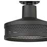 The Great Outdoors Abalone Point 1-Light Black Outdoor Flush Mount
