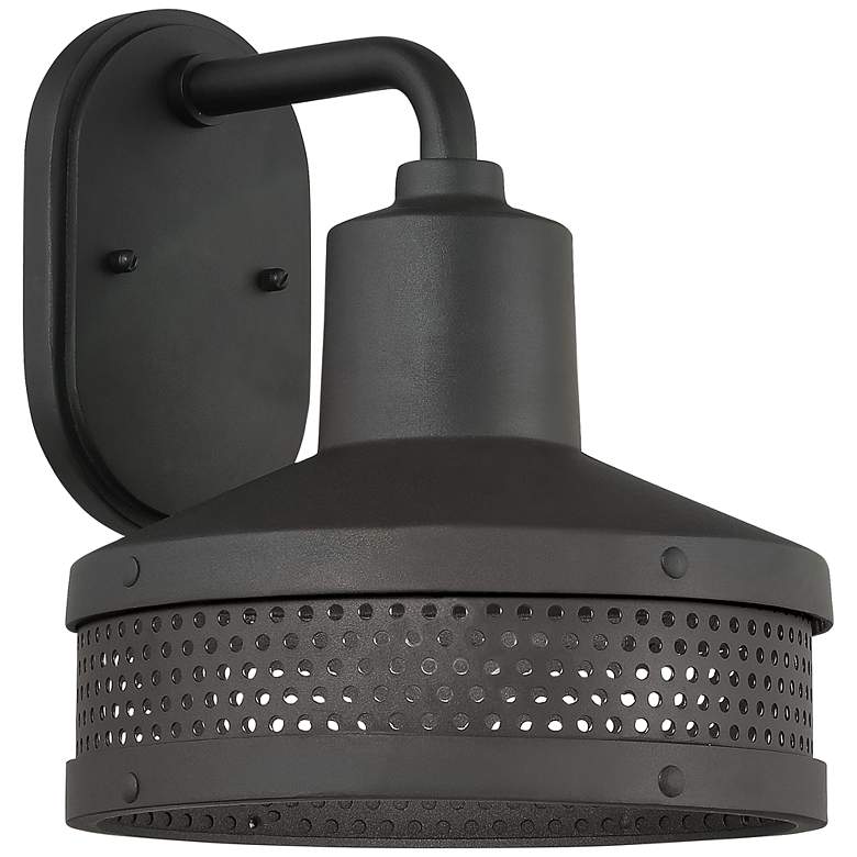 Image 1 The Great Outdoors Abalone Point 1-Light Black Outdoor Wall Mount