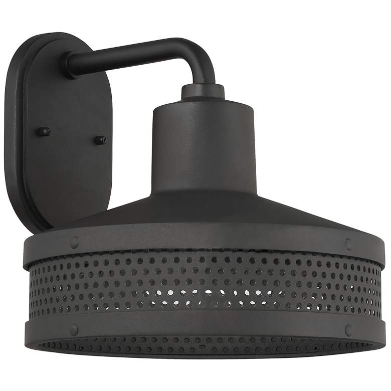 Image 1 The Great Outdoors Abalone Point 1-Light Black Outdoor Wall Mount