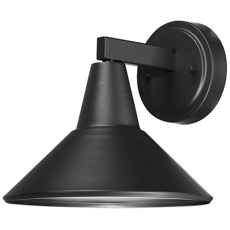 Image 1 The Great Outdoors Bay Crest 1-Light 8.88-in Coal Black Outdoor Wall Light