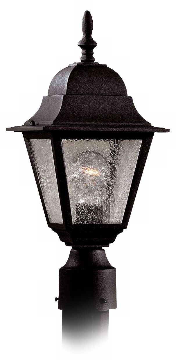 The Great Outdoors Bay Hill 1-Light Black Outdoor Post Mount