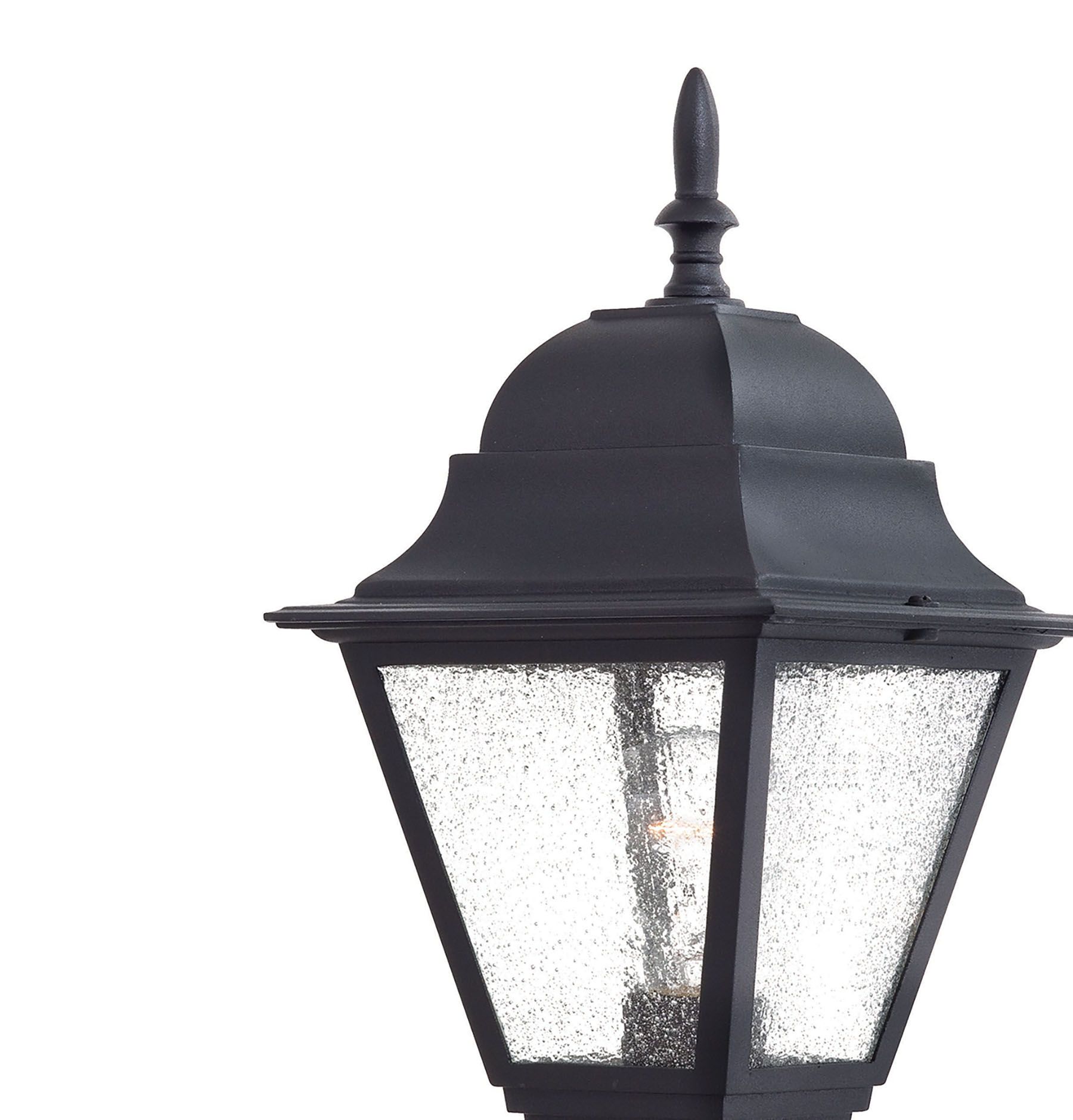 Image 4 The Great Outdoors Bay Hill 1-Light Black Outdoor Post Mount more views