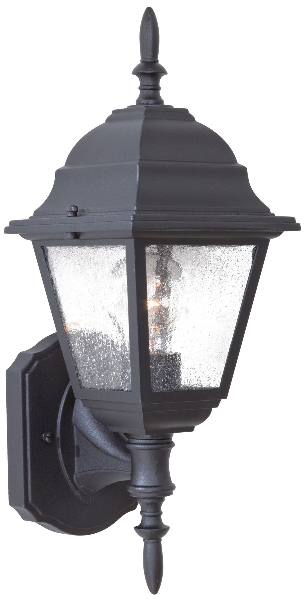 The Great Outdoors Bay Hill 1-Light Black Outdoor Wall Mount