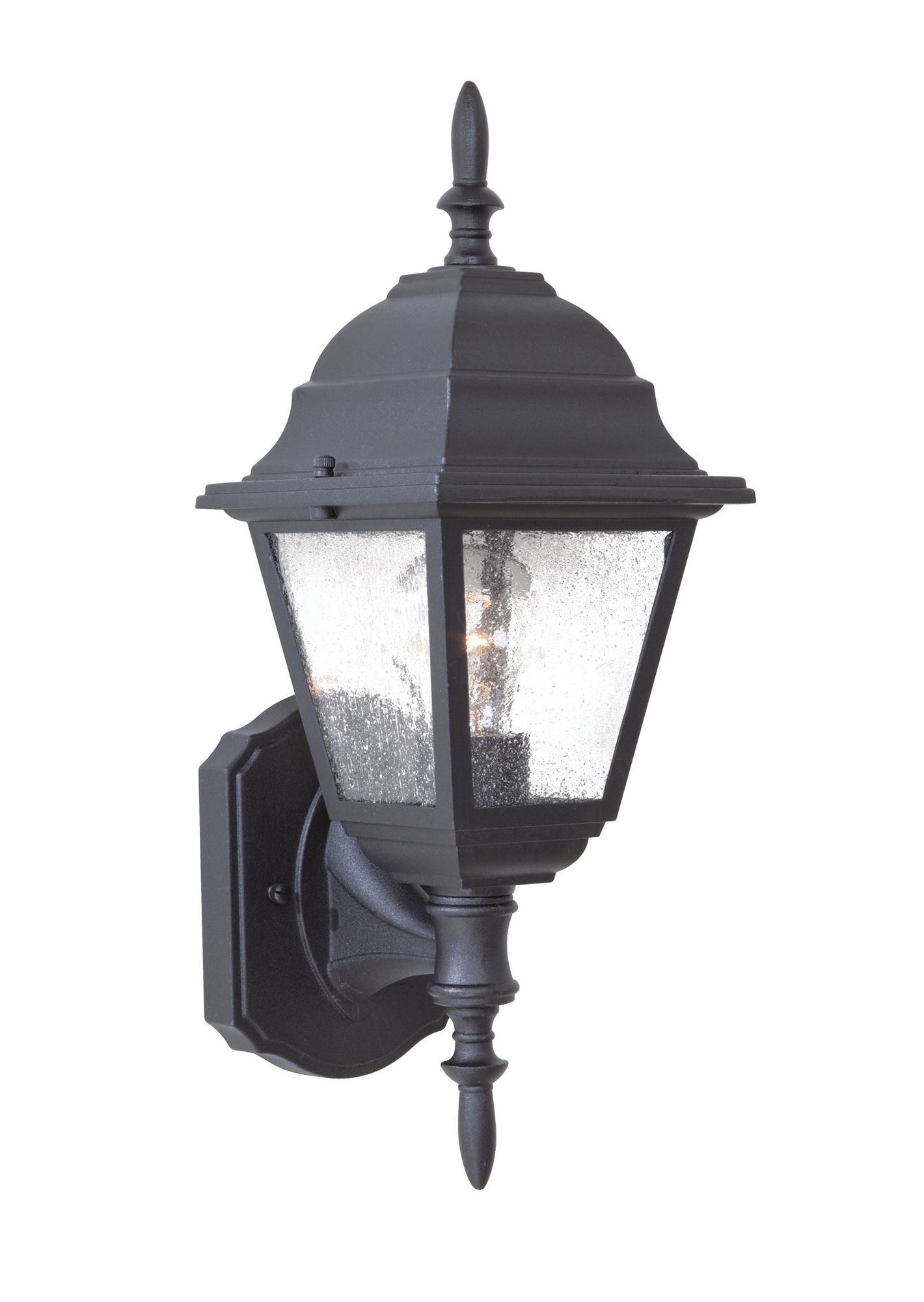 Image 4 The Great Outdoors Bay Hill 1-Light Black Outdoor Wall Mount more views