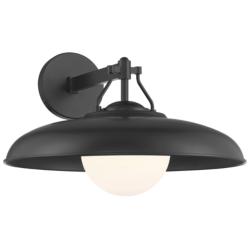 The Great Outdoors Cameo Shores 1-Light Black Outdoor Wall Mount