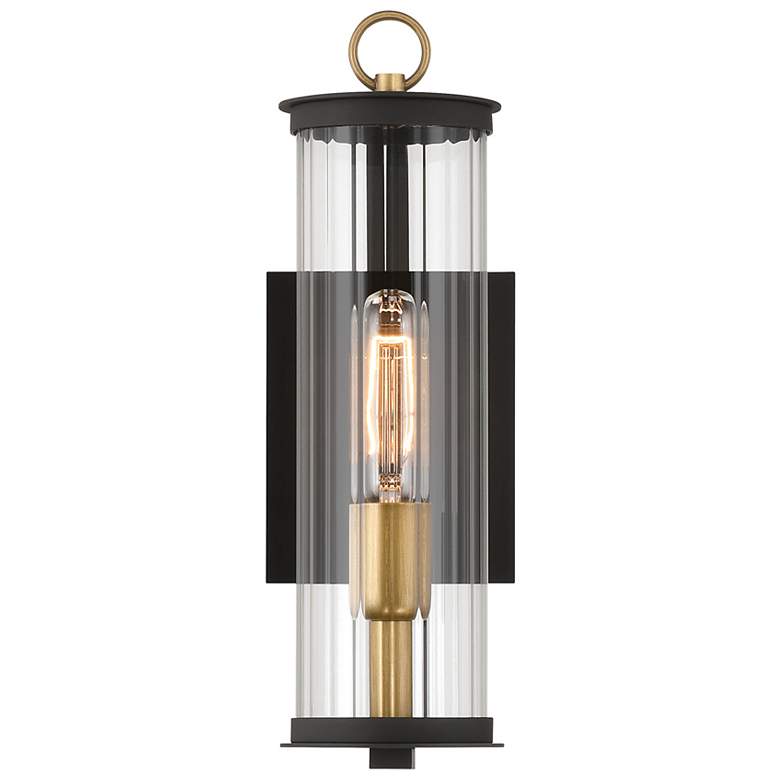 Image 4 The Great Outdoors Cara 1-Light 4.75-in Matte Black and Brass Wall Sconce more views