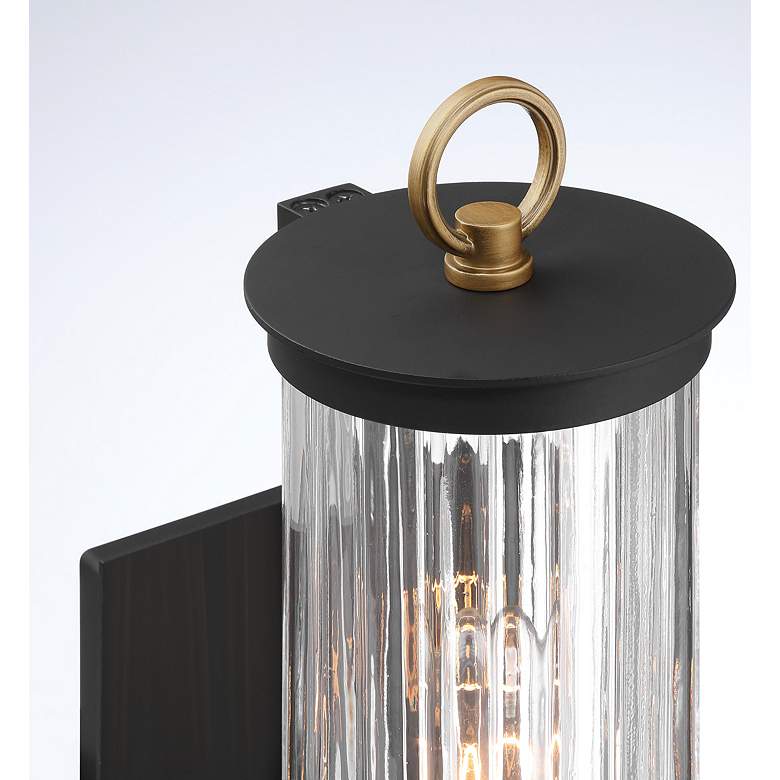 Image 6 The Great Outdoors Cara 1-Light 4.75-in Matte Black and Brass Wall Sconce more views