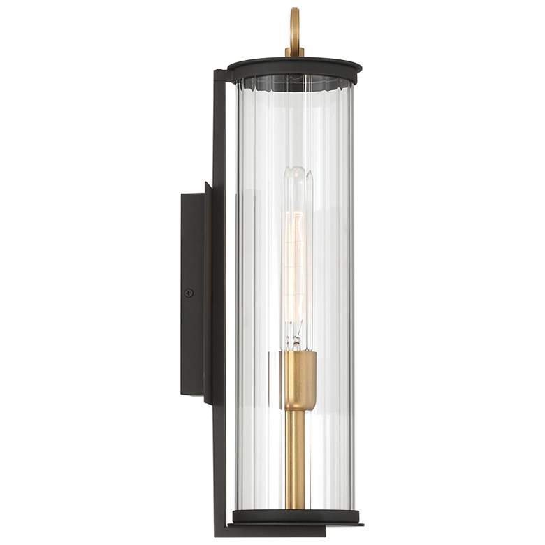 Image 3 The Great Outdoors Cara 1-Light 5-in Matte Black and Brass Wall Sconce more views