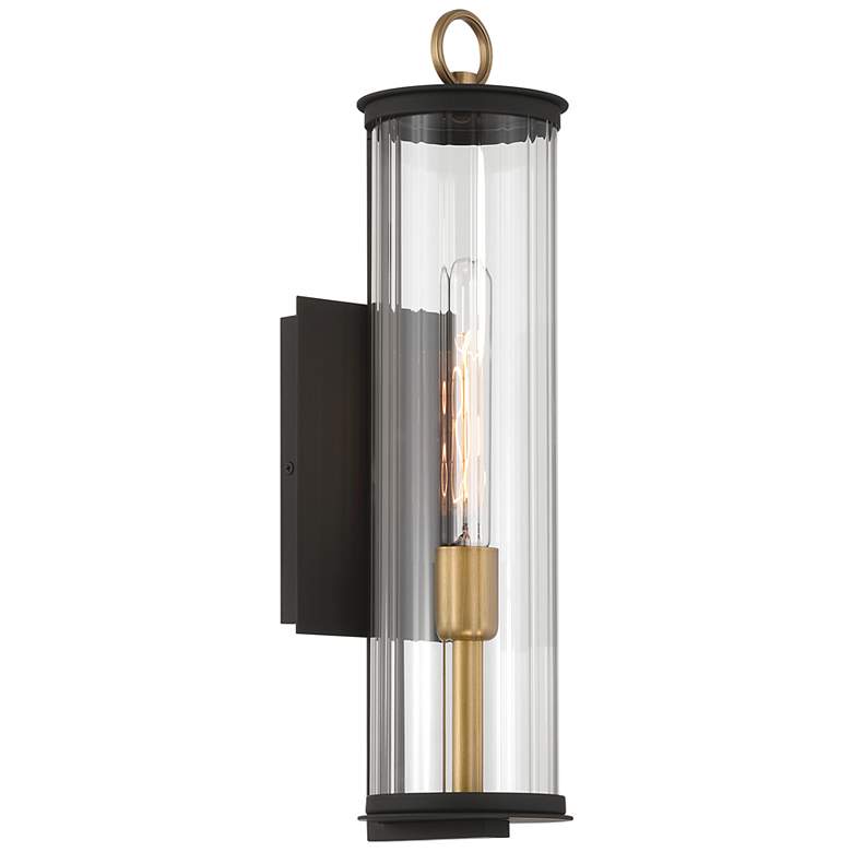 Image 5 The Great Outdoors Cara 1-Light 5-in Matte Black and Brass Wall Sconce more views