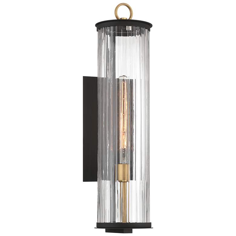 Image 6 The Great Outdoors Cara 1-Light 7-in Matte Black and Brass Wall Sconce more views