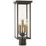 The Great Outdoors  Casway  Oil Rubbed Bronze and Gold 5 - Light Post Mount