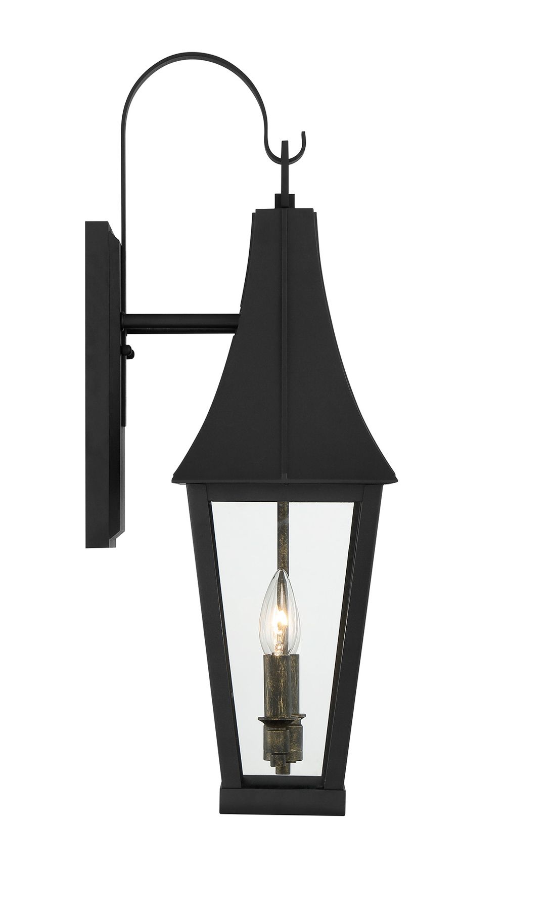 The Great Outdoors Chateau Grande 2-Light Coal Black Outdoor Wall Sconce