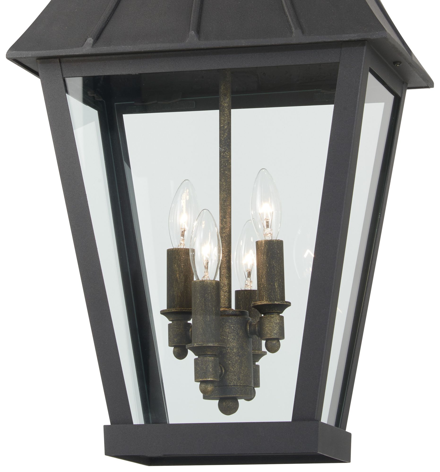 Image 6 The Great Outdoors Chateau Grande 4-Light Sand Coal Outdoor Hanging Lantern more views