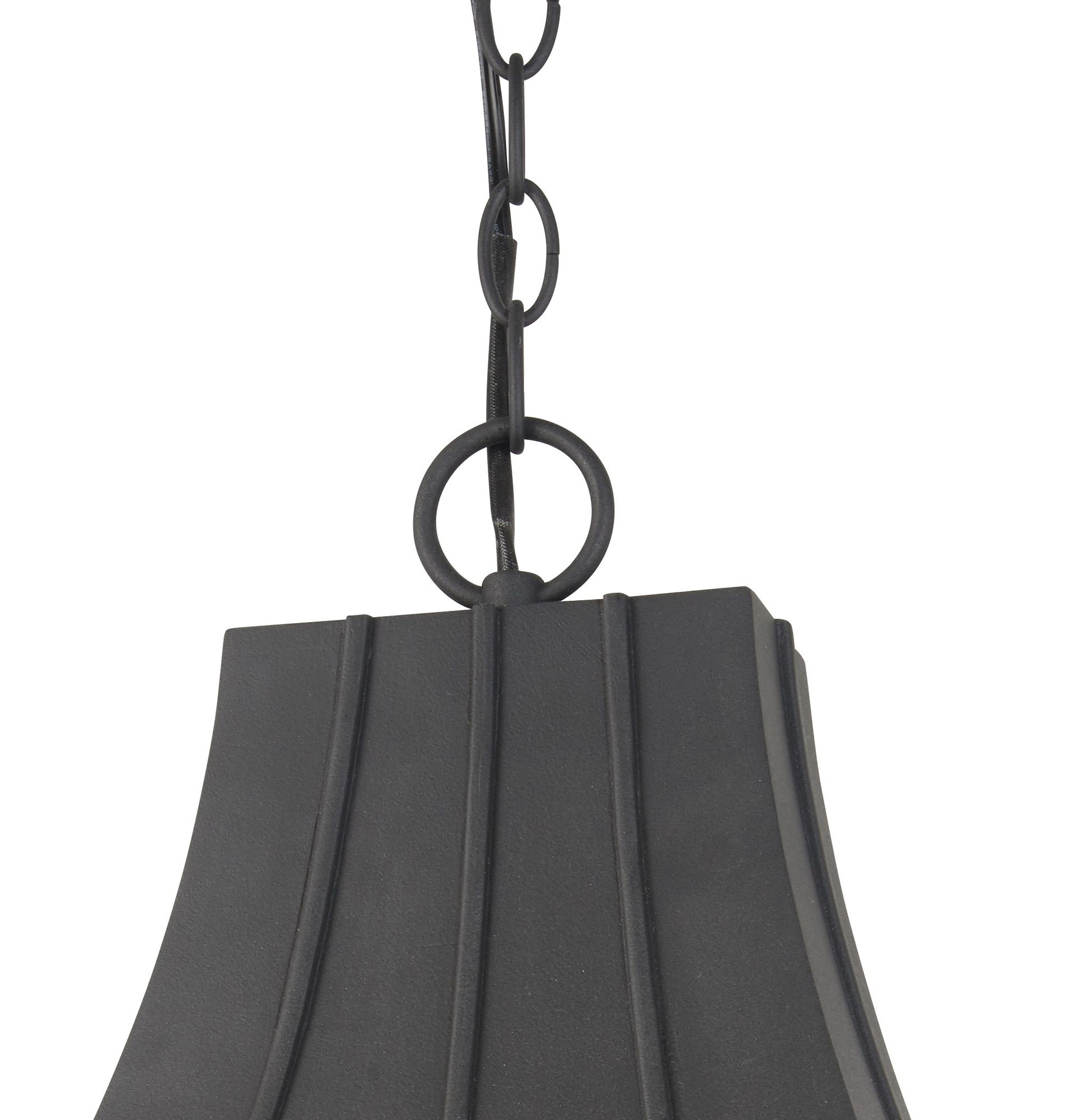 The Great Outdoors Chateau Grande 4-Light Sand Coal Outdoor Hanging Lantern