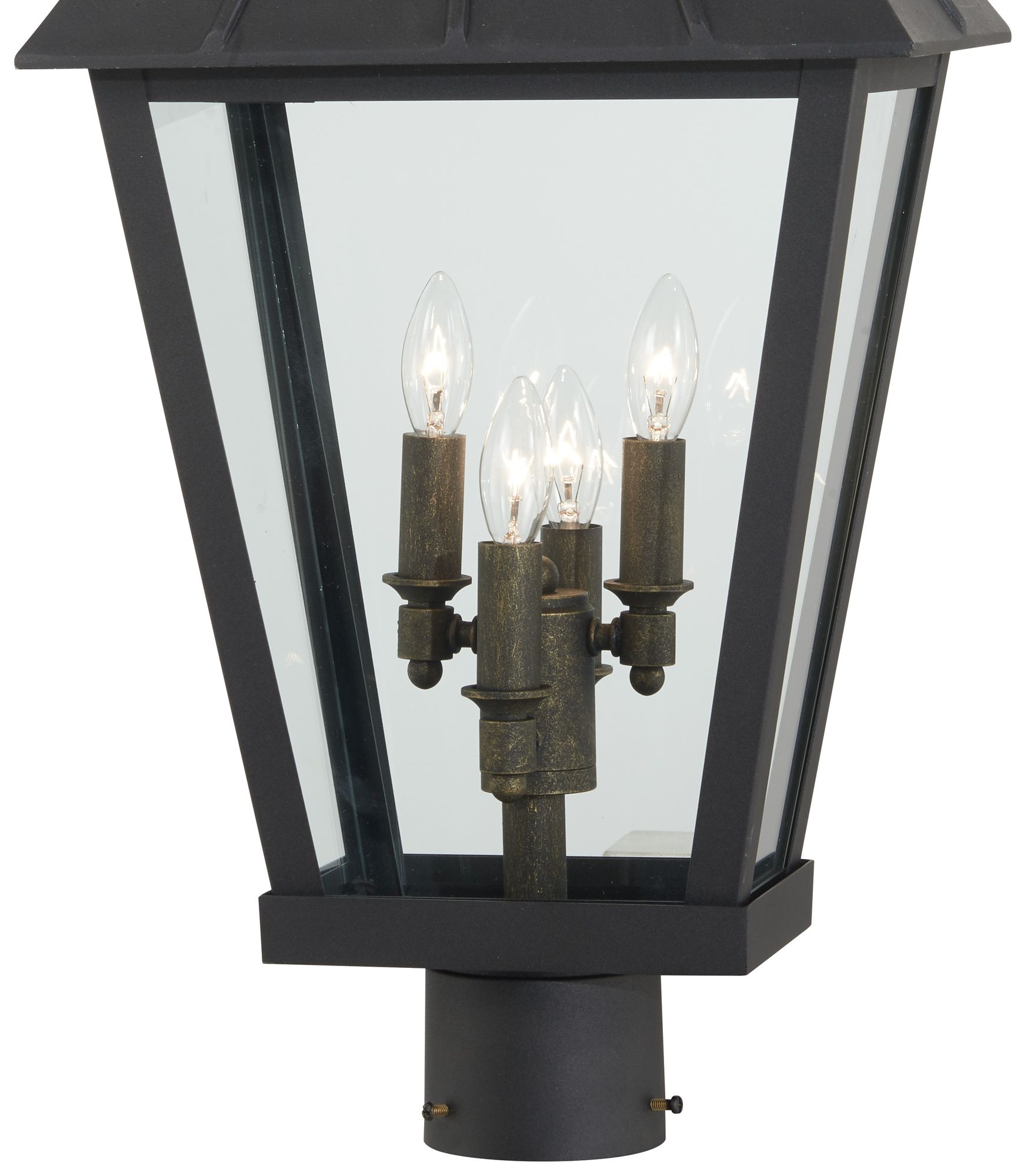 Image 2 The Great Outdoors Chateau Grande 4-Light Sand Coal Outdoor Post Light more views