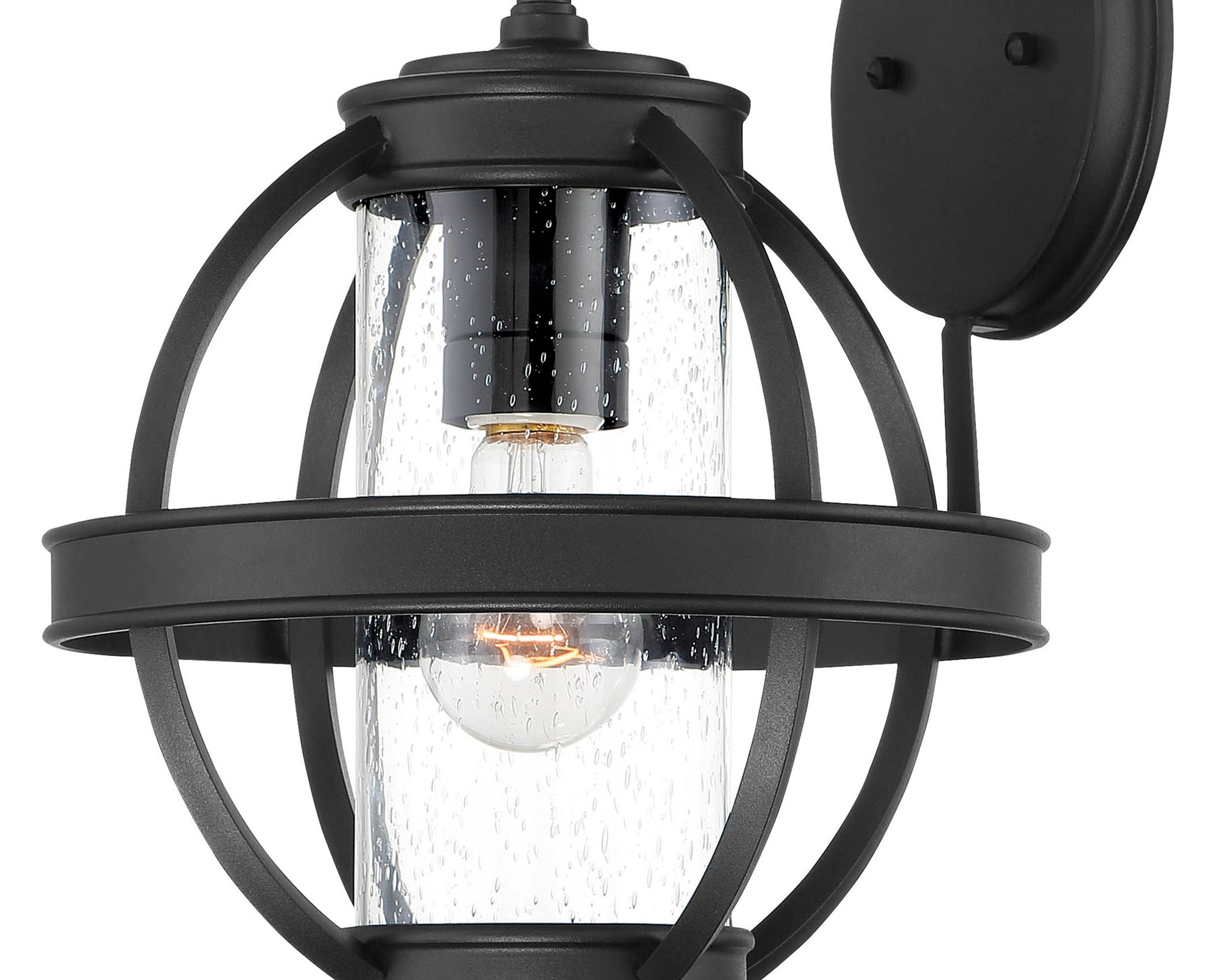 Image 2 The Great Outdoors Cumberland Court 1-Light Sand Black Outdoor Wall Mount more views