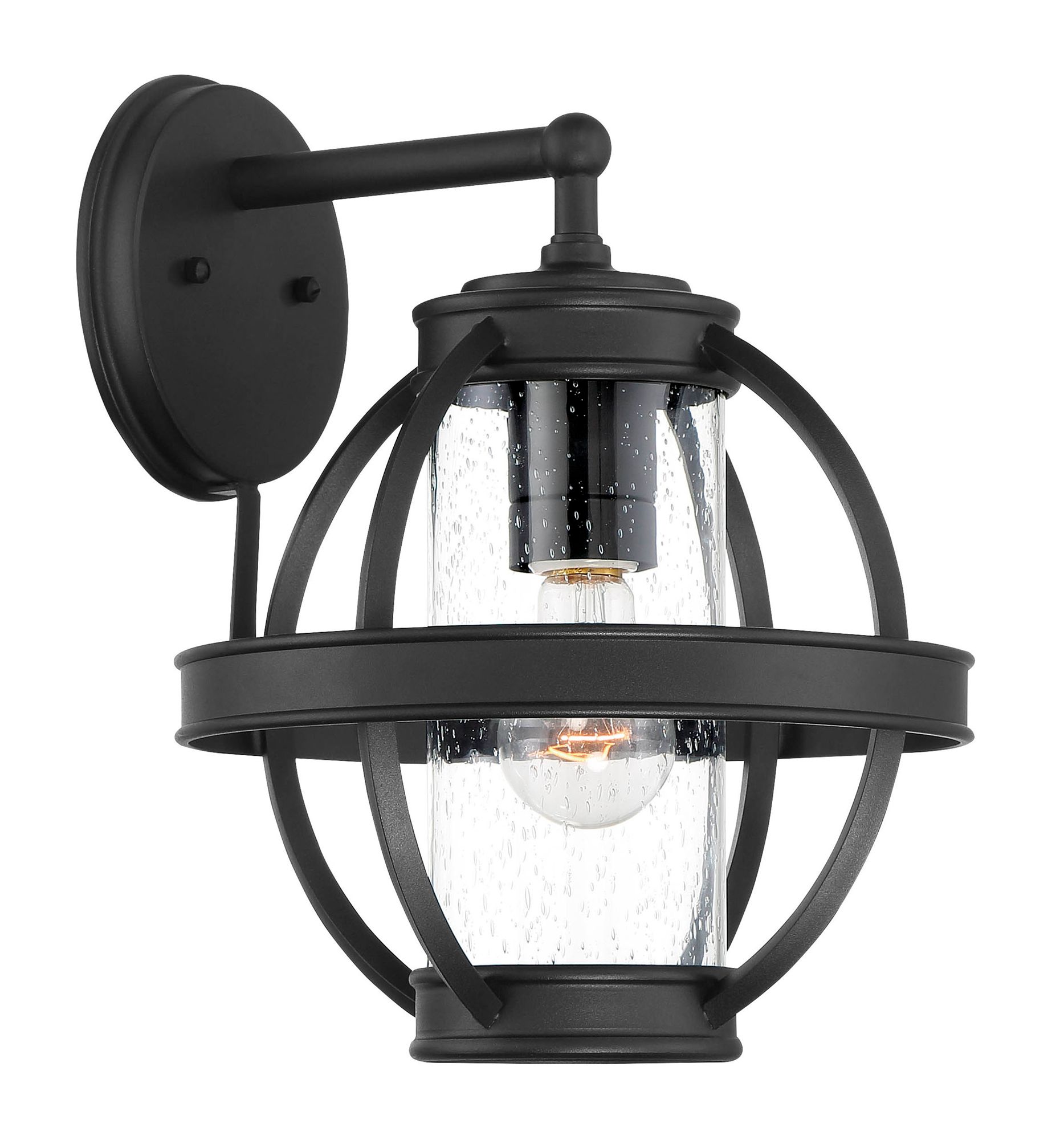 Image 4 The Great Outdoors Cumberland Court 1-Light Sand Black Outdoor Wall Mount more views